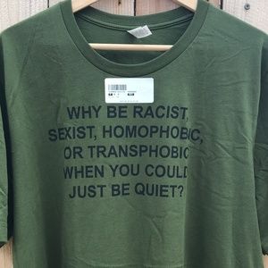 Supreme Pride "Why Be" XXL Olive Green T-Shirt